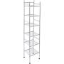 Honey-Can-Do BTH-03484 6 Tier Metal Tower Bathroom Shelf, 12.6” L x 11” W x 59.8” H, Chrome