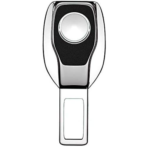 Seat Belt Extender, Metal Eat Belt Extender Suitable for Most Models, with Car Logo Plating Mirror Seat Belt Buckle (BMW)