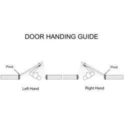 Pacific Doorware Kawneer Style TOP & Bottom Pivot Hinge Set for Commercial Adams Rite Type Storefront Door, Choose Handing & Finish (Left Hand in Aluminum)