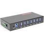 Gearmo 7-Port USB 3.0 Din Rail Mountable Hub Metal Chassis