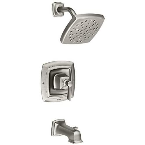 Moen 82922SRN Conway Posi-Temp Tub and Shower with Valve Included, Spot Resist Brushed Nickel
