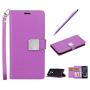 swp for LG Harmony 4 Case, LG Harmony 4 Wallet Case w/Wristlet Magnetic Metal Snap, Folio Flip Leather Cover w/Kickstand [6 Credit Card Slots], Protective Case w/Stylus Pen for K41 (Purple)