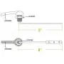 HIGHCRAFT 5335-4 Replacement Toilet Tank Flush Lever Handle with Metal Nut Chrome Pack of 2 HIGHCRAFT 5335-4 Replacement Toilet Tank Flush Lever Handle with Metal Nut Chrome Pack of 2