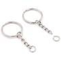 KINJOEK 600 PCS 1 Inch 25mm Key Chain Rings, Metal Split Keychain Ring Parts Nickel Plated Chain Silver Key Ring with Open Jump Ring, Connector Accessories for DIY Key Rings