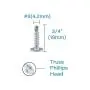 IMScrews 50pcs #8 x 3/4'' Self Drilling Truss Head Screws Standard Thread Wood Work MDF Zinc IMScrews 50pcs #8 x 3/4'' Self Drilling Truss Head Screws Standard Thread Wood Work MDF Zinc