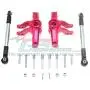 GPM Losi 1/10 Baja Rey 4WD Desert Truck (LOS03008) Upgrade Parts Aluminum Front Knuckle Arm + Stainless Steel Adjustable Tie Rods - 18Pc Set Red