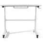 Atlantic Crank Adjustable Height Desk - Sit or Stand at This Large Workspace, Heavy Gauge Steel Frame in White Atlantic Crank Adjustable Height Desk - Sit or Stand at This Large Workspace, Heavy Gauge Steel Frame in White