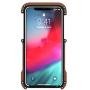 iPhone Xs Max Wood Metal Frame Case,Drop Protection Ultra Thin Aluminum Metal Cover Protective Case Shockproof Dropproof Bumper Frame for Apple iPhone Xs Max 6.5inch 2018 (Black)