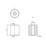 CHPOWER 3D Printer Heatbed Parts, Solid Bed Mounts, OD 0.63 in ID 0.16 in Stable Hotbed Tool Heat-Resistant Silicone Buffer for Creality CR-10/ Ender 3 Bottom Connect, 4 Pcs