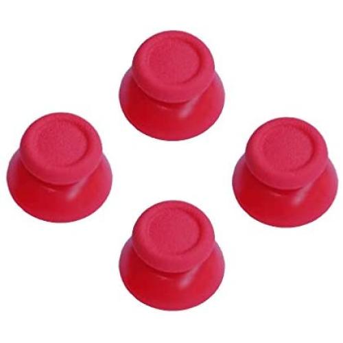 2 Pairs Thumbsticks Analog Thumb Sticks for Sony Playstation Dual Shock 4 PS4 Controller,fits Xbox One Controller (Red)