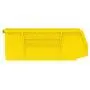 Akro-Mils 30224 AkroBins Plastic Storage Bin Hanging Stacking Containers, (11-Inch x 4-Inch x 4-Inch), Yellow, (12-Pack) (30224YELLO)
