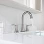 PARLOS Widespread Double Handles Bathroom Faucet with Metal Pop Up Drain and cUPC Faucet Supply Lines, Brushed Nickel, Demeter 13651