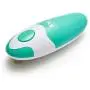 Electric Can Opener: Kitchen Mama Portable Battery Powered Automatic Smooth Edge Can Opener, Ergonomic Can Openers, One Press to Open Can for Seniors, Chef, and Daily Cooking (Teal Green)