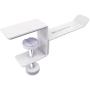 Universal Gaming Headset Headphone Hook Stand Hanger Holder Mount, 6amLifestyle Under Desk On Over Ear Headphones Desk Clamp for All Headphones, White