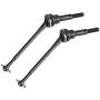 RC Car Drive Shaft, 2pcs Front Universal Drive Shaft Metal Transmission Shaft for WLtoys 1/12 12423 Remote Control Car Accessory(Black0090BL)
