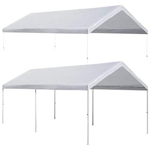 Strong Camel 10x20 Carport Replacement Canopy Cover for Tent Top Garage Shelter Cover with Ball Bungees (Only Cover, Frame is not Included) Strong Camel 10x20 Carport Replacement Canopy Cover for Tent Top Garage Shelter Cover with Ball Bungees (Only Cover, Frame is not Included)