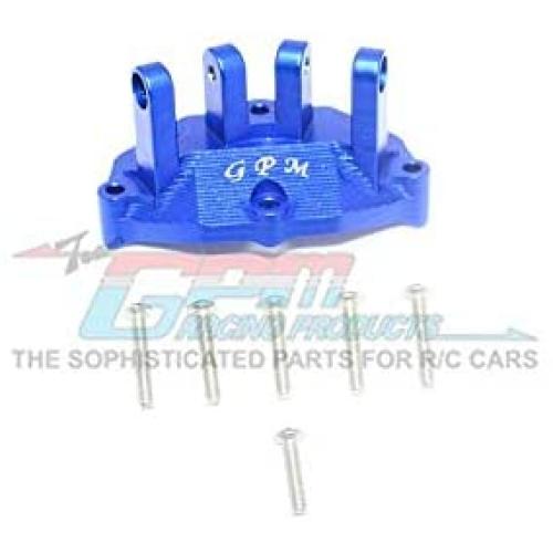 GPM Losi 1:10 Baja Rey / Rock Rey Upgrade Parts Aluminum Rear Upper Gearbox Mount for Upper Suspension Links - 1Pc Set Blue