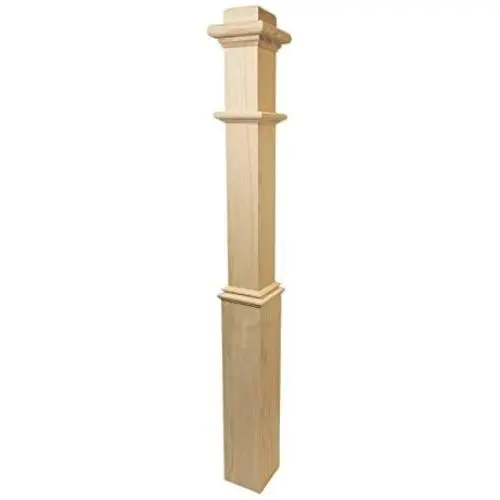 960 - Wood Box Newel - Plain Style with Pedestal - 48 inch - Elegant Sleeve Design - Staircase Post (Red Oak) 960 - Wood Box Newel - Plain Style with Pedestal - 48 inch - Elegant Sleeve Design - Staircase Post (Red Oak)