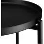 HollyHOME Tray Metal End Table, Sofa Table Small Round Side Tables, Anti-Rust and Waterproof Outdoor & Indoor Snack Table, Accent Coffee Table,(H) 20.28'' x(D) 16.38'', Frosted Black HollyHOME Tray Metal End Table, Sofa Table Small Round Side Tables, Anti-Rust and Waterproof Outdoor & Indoor Snack Table, Accent Coffee Table,(H) 20.28'' x(D) 16.38'', Frosted Black