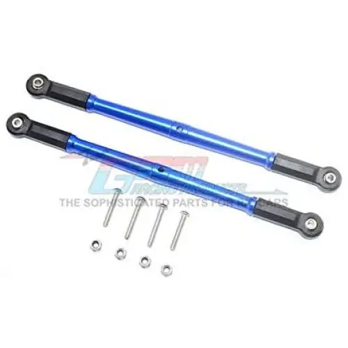GPM Losi 1:10 Baja Rey / Rock Rey Upgrade Parts Aluminum Adjustable Rear Upper Chassis Link Tie Rods - 1Pr Set Blue