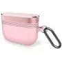 VORCSBINE AirPods Pro Case Cover Cute,Shock-Absorbing Protective Metal Case Cover with Keychain for Apple AirPods Pro for Men,Women,Girls-Pink