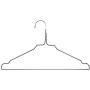 HANGERWORLD 20 Black Coating 16inch Metal Wire 13 Gauge Pants Bar Coat Clothes Garment Hangers
