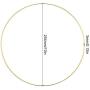 5 Pieces Large Metal Floral Hoop Wreath Macrame Gold Hoop Rings for Making Wedding Wreath Decor and DIY Dream Catcher Wall Hanging Crafts (10 Inch)