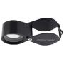 iKKEGOL Pocket Jewelry Loupe 30x 21mm Foldable Magnifying Jewelers Eye Glass Magnifier, Metal Body Black with Box