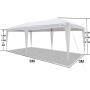 Goutime 10x20 Feet Ez Pop Up Canopy Instant Tent Shelter with 4Pcs 10Ft Removable Sidewalls for Outdoor Christmas Party Events