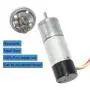 Bemonoc Encoder Metal Gearmotor DC 24V High Speed 150RPM Gear Motor with Two-channel Hall Effect Encoder for DIY Parts