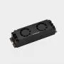Barrow SSD 2280 22110 PCIE SATA M.2 Hard Drive Memory Dual Fan Heat Sink (Black)