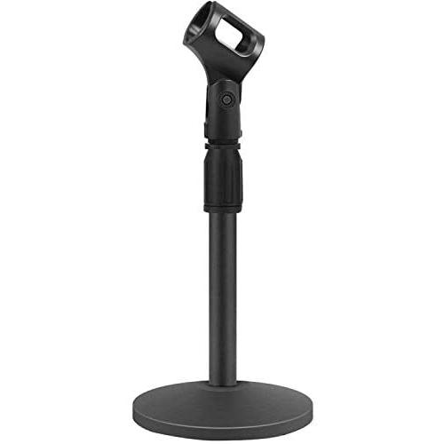 Desktop Microphone Stand, Upgraded Adjustable Table Mic Stand with Non-Slip Metal Base for Blue Yeti Snowball Spark & Other Microphone