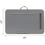 LapGear Sidekick Lap Desk with Device Ledge and Phone Holder - Gray - Fits Up to 15.6 Inch Laptops - Style No. 44215