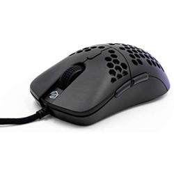 Gwolves Hati HTM Ultra Lightweight Honeycomb Design Wired Gaming Mouse 3360 Sensor - PTFE Skates - 6 Buttons - Only 61G (Black/Purple)