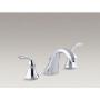 KOHLER K-10269-4-CP Forte Widespread Commercial Bathroom Sink Faucet with Sculpted Lever Handles, Metal Drain, Red/Blue Indexing and Vandal-Resistant Aerator, Polished Chrome