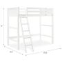 Dorel Living Moon Bay Loft Bed, Twin, White