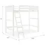 Dorel Living Moon Bay Loft Bed, Twin, White Dorel Living Moon Bay Loft Bed, Twin, White