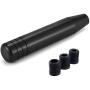 Lunsom Aluminum Alloy Shifter Knob Long Weighted Gear Stick Lever Shift Head Car Metal Shifting Handle with Adapters Fit Most Automatic Manual Transmission Vehicle(Black)
