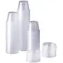[100 Sets - 1 oz.] Plastic Disposable Portion Cups With Lids, Souffle Cups