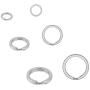 UNICRAFTALE About 30pcs Split Key Rings Stainless Steel Key Ring Metal Split Key Chain Ring Parts Flat Key Chain Rings Stainless Steel Color for Crafts Home Car Keys Organization