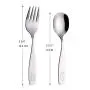 ANNOVA Kids Silverware 12 Pieces Childrens Safe Flatware Set Stainless Steel - 6 x Children Safe Forks, 6 x Children Tablespoons, Toddler Utensils, Metal Cutlery Set Engraved (12)