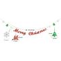 Merry Christmas Banner with Glitter Christmas Tree Snowflake Garland Party Decorations for Xmas Holiday Home Indoor Fireplace Decors