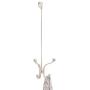 mDesign Metal Modern Long Easy Reach Over The Door Storage Organizer Rack - Hang Coats, Hoodies, Jackets, Hats, Scarves, Purses, Leashes, Towels, Robes, Clothing - 4 Hooks, 2 Pack - Satin