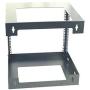 Raising Electronics 9U Wall Mount Open Frame 19 Inch Server Equipment Rack Threaded 15 Inch Depth Black (9U)