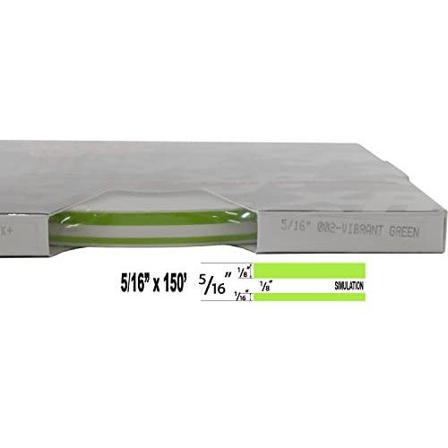 Universal TFX 0005002 - Auto Customizing Dual Pinstripe - 5/16'' x 150 (1/8” Stripe, 1/8'' Gap, Then 1/16” Stripe) - 002-Vibrant Green