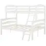 Dorel Living Brady Twin Over Full Solid Wood Kids Bunk Bed with Ladder, White Dorel Living Brady Twin Over Full Solid Wood Kids Bunk Bed with Ladder, White