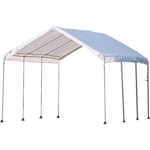 ShelterLogic 10 x 20 MaxAP Canopy Series Compact Outdoor Easy to Assemble Steel Metal Frame Canopy with 50+ UPF Sun Protection and Waterproof Cover