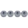 RC Car Hex Hub Adapter, 4 Pcs Aluminium Alloy 6mm to 12mm Wheel Hex Hub Adapter for WPL 1634 RC Truck RC Spare Part Accessory (Titanium Gray)