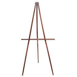 CONDA 66“ Wooden Tripod Display Floor Easel & Artist Easel, Adjustable Tray Chain Pine Brown Wood