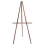 CONDA 66“ Wooden Tripod Display Floor Easel & Artist Easel, Adjustable Tray Chain Pine Brown Wood